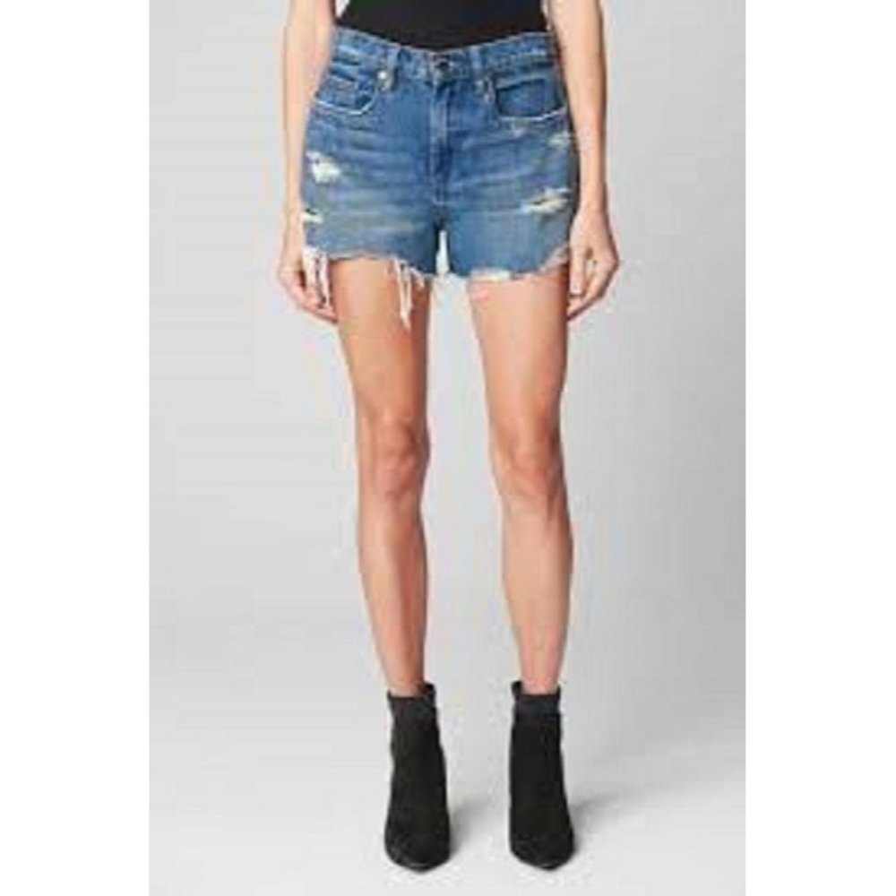 Blank NYC The Barrow Womens Cut Off Shorts 76R-8267 100% Cotton Blue Size 24